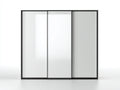 Armarios de madera manufacturada con 3 puertas correderas 240x60x210 cm - blanco gris negro - diseño moderno para dormitorio
